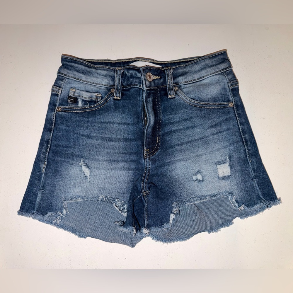 KanCan Blue Distressed Jean Shorts